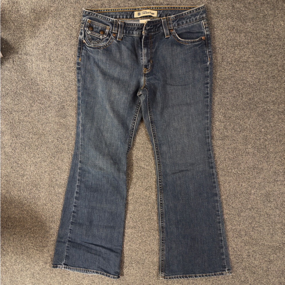 GAP Women's Original Low Rise Flare Blue Jeans Sz 12x30 - Picture 4 of 8